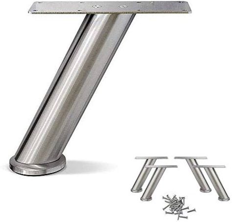 Amazon.com: "7-3/4"H Stainless Steel Sofa Legs, Metal Furniture Legs, Angled Design, Stainless Steel Finsih - Set of 4 NEW" : Tools & Home Improvement Sofa Legs Metal, Steel Sofa, Metal Furniture Legs, Sofa Legs, New Tools, Furniture Legs, Metal Furniture, New Furniture, 4 H