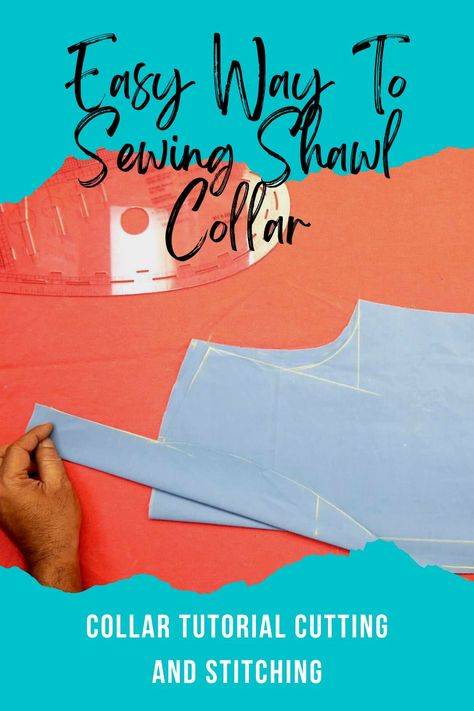 Shawl Collar Pattern Drafting, Collar Pattern Drafting, Collar Tutorial, Sewing Scarves, Shawl Collar Coat, Coat Collar, Sewing Collars, Tandoori Masala, Jacket Ideas