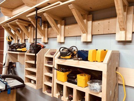 French Cleat Storage Wall French Cleat Wall Storage, Woodshop Setup, French Cleat Tool Holders, Woodshop Storage, Cleat Storage, Small Woodworking Shop Ideas, French Cleat Storage, Cleat Wall, Tool Wall Storage