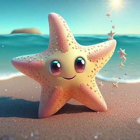 Cute AI characters on Instagram: "Which of the three starfish characters did you like the most? 🌟 Please tag my account when reposting🫶 #морскаязвезда #starfish #нейросети ##promptart #aiartlove #doomshots #aiimagined #bestaiart #midjourney_bot #midjourneycollection #aiprompts #aimidjourney #midjourneyaiartist #cutie #kawaii #cutestyle #sweet #cuteanimals #magic #conceptart #animallover #photoshopart #cutepic #cartoon #mj5" Starfish Character, Cartoon Starfish, Cute Starfish, Fairy Wallpaper, Itachi Uchiha Art, Mermaid Drawings, Ford Cars, Cute Cartoon Drawings, Kawaii Animals