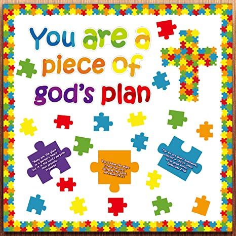 Amazon.com : 61 Pieces Christian Bulletin Board Piece of Gods Plan Sunday School Decorations Kid’s Religious Bible Verse Classroom Cutouts for Door Wall : Office Products Bible Theme Classroom, Gods Word For Life Classroom Decor, Classroom Themes Christian, We Are Gods Masterpiece Bulletin Board, Christian Kindergarten Classroom Decor, Sunday School Door Decorations, Bible Classroom Decor Ideas, Christian Preschool Classroom Decor, Bulletin Board Ideas For Church