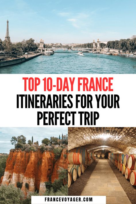 10 Days In France Itinerary, France Itinerary 10 Days, Normandy Itinerary, 10 Days In France, France Travel Itinerary, France Honeymoon, France Winter, France Holiday, D Day Beach