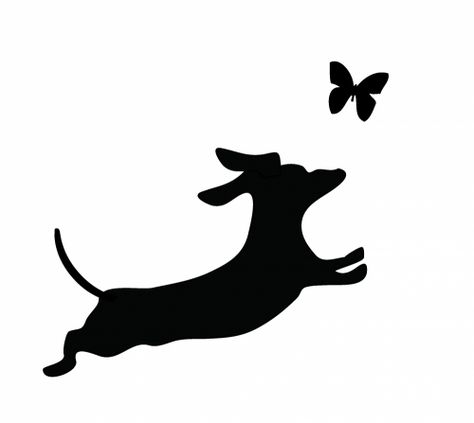 Dachshund Angel Tattoo, Arte Dachshund, Rhino Art, Dachshund Silhouette, Dachshund Tattoo, Standard Dachshund, Dachshund Breed, Dachshund Funny, Dachshund Art