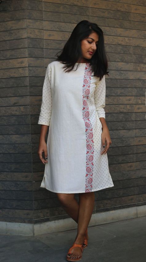 351b33587c5fdd93bd42ef7ac9995a28desc39263163ri White Tunic Dress, Block Print Dress, Ethiopian Dress, Linen Tunic Dress, Linen Shift Dress, Tunic Designs, Western Dress, Kurta Designs Women, Shift Dresses