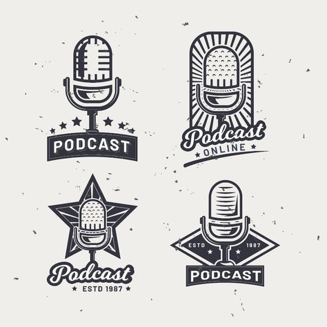 Logos, Podcast Logos, Sports Podcast, Podcast Editing, Podcast Logo, Fancy Blouse, Club Logo, Music Logo, Logo Set