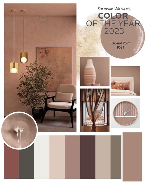 Brown Colour Scheme, Color Palette Brown, House Color Palettes, Brown Color Palette, 아파트 인테리어, Brown Walls, Interior Color, Color Of The Year, Front Room