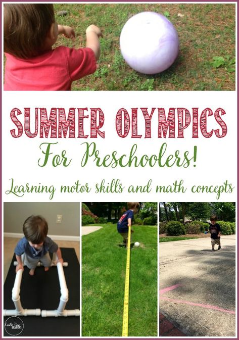 Summer Olympics For Preschoolers Summer Olympics Preschool, Summer Olympics Activities, Preschool Olympics, Olympic Games For Kids, Olympic Idea, Kids Olympics, Olympic Crafts, Summer Camp Themes, Olympics Activities