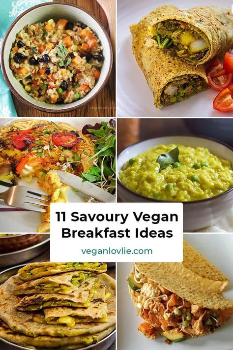 Vegan Savory Snacks Healthy, Vegan Vegetable Breakfast, Vegan Hearty Breakfast, Quick Savory Vegan Breakfast, Vegan Healthy Breakfast Ideas, Savory Vegan Breakfast Meal Prep, Vegan Breakfast Bowl Savory, Vegan Grab And Go Breakfast, Easy Vegetarian Breakfast Ideas Quick