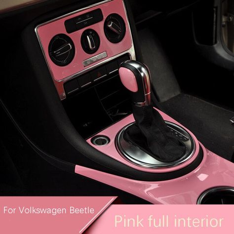 Car styling Interior Sport pink interior Protection panel Stickers For VW Volkswagen beetle 2013-2019 car Accessories _ - AliExpress Mobile Volkswagen Beetle Car Accessories, Pink Beetle Interior, Vw Interior Ideas, New Volkswagen Beetle, Pink Vw Beetle Interior, Vw Beetle Interior Accessories, Vw Beetle Accessories Interiors, Vw Beetle Interior Ideas, Volkswagen Beetle Aesthetic Interior