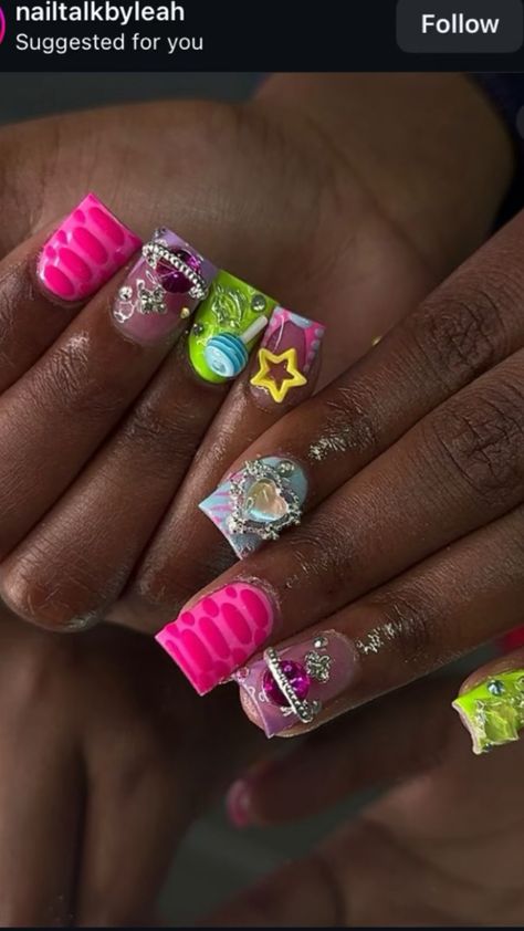 Nails Army Nails, Charm Nails, Acrylic Toe Nails, Baby Nails, Colored Acrylic Nails, Casual Nails, Dope Nail Designs, Short Square Acrylic Nails, Exotic Nails