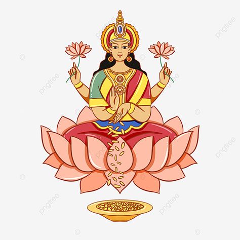 Laxmi Illustration, Lord Photo, Rangoli Designs Images, Lord Hanuman, Indian Gods, God Illustrations, Rangoli Designs, Art Drawings Simple, Clipart Images