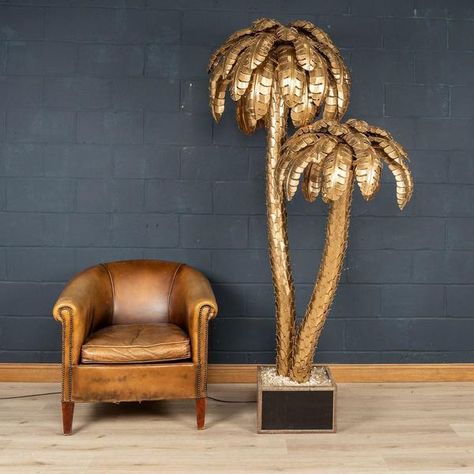 20th Century France Palm Tree Floor Lamp By Maison Jansen, C.1970 | Maison Jansen | Maison Jansen | Vinterior Maison Jansen Interior, Fabric Floor Lamp, Ceramic Floor Lamps, Antique Floor Lamps, Tree Floor Lamp, Maison Jansen, Arched Floor Lamp, French Colors, Vintage Floor Lamp