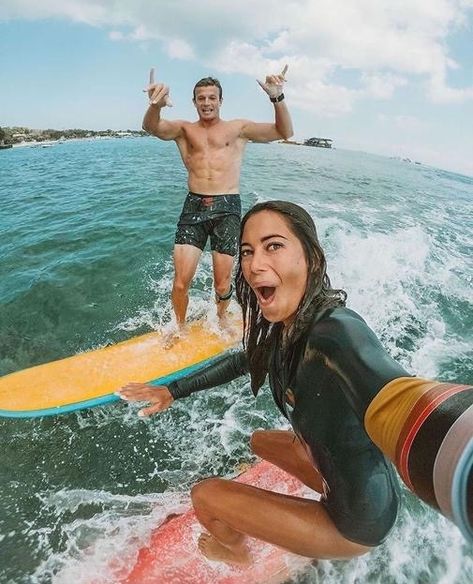 Loving this surf selfie! 🤙🌊 Make sure to tag us in yours! #Alohasixtyfive   Credit: @surfer.club Surfer Couple, Fun Relationship, Couple Tumblr, Surfing Photography, Summer Mood, Football Boys, Boyfriend Goals, Cute Couples Photos, Relationship Goals Pictures