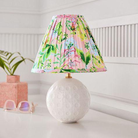 PB Teen | Pottery Barn Teen Lilly Pulitzer Bedding, Juice Stand, Cool Lights, Colorful Lamps, Pb Teen, Task Lamps, Ceramic Base, Pottery Barn Teen, Room Inspiration Bedroom