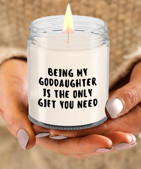 ✨ Light up your love with a special gift that says it all! 🕯️💖 This Being My Goddaughter is The Only Gift You Need scented soy candle is the perfect way to celebrate the bond you share. Let the warm glow and delightful fragrance remind her of your cherished moments together. 🌟 Give her a gift that truly shines! #GoddaughterGift #CandleLove #SoyCandle #GiftForHer #DaughterGift #UnconditionalLove #SpecialMoments #GiftIdeas #ScentedCandles #HeartfeltGifts Godmother Gift Ideas, Ohio State Gifts, Daughter Gift Ideas, Alabama Gifts, Single Mom Gifts, Godson Gifts, Bonus Dad Gifts, Nephew Gifts, Goddaughter Gifts