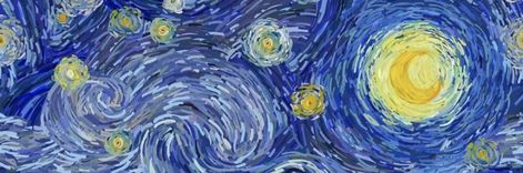 Starry Night Twitter Header, Math Notion Cover, Starry Night Wallpaper, Layout Twitter, Pastel Clouds, Immersive Art, Tablet Wallpaper, Starry Night Van Gogh, Cosmic Energy