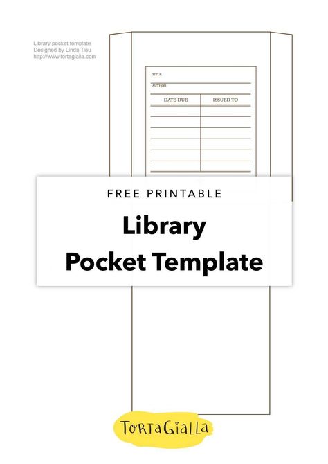 Printable Library Card Template - Free Download | tortagialla Library Card Template, Pocket Template, Template Free Printable, Library Pockets, Word Nerd, Printable Thank You Cards, Free Greeting Cards, Personalized Greeting Cards, Card Templates Free