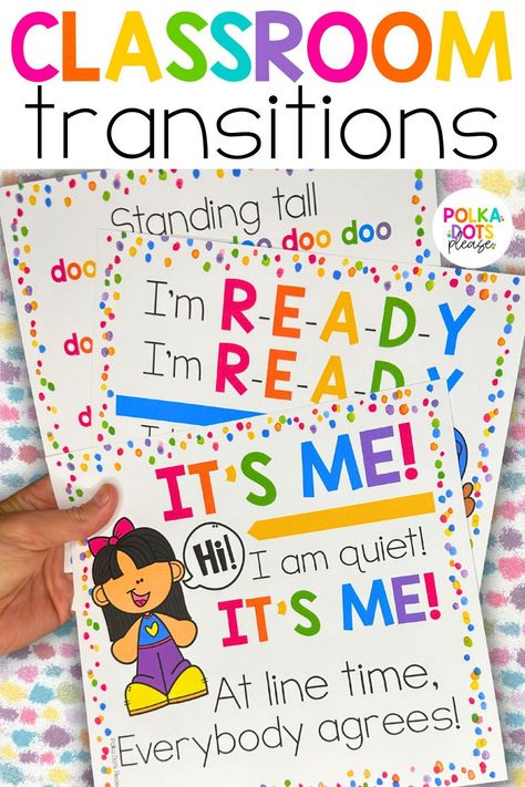 Classroom transitions are a key part of a good classroom management system.  Having engaging and effective transitions can change a classroom's efficiency. Head over to this blog post by a veteran kindergarten teacher for 21 amazing classroom transition ideas.  Add these ideas to your teacher toolbox. With new transition songs, chants, tools and ideas your classroom management can go to the next level. Includes ideas for carpet time, lining up, noisy class ideas, and relaxing transitions. Carpet Time Rules, Kindergarten Line Up Songs, Floor Line Up Ideas Classroom, Carpet Transition Songs, Carpet Songs For Kindergarten, Transition Chants For Classroom, Songs For Classroom Management, Songs For Transitions In Classroom, Talkative Class Classroom Management Kindergarten