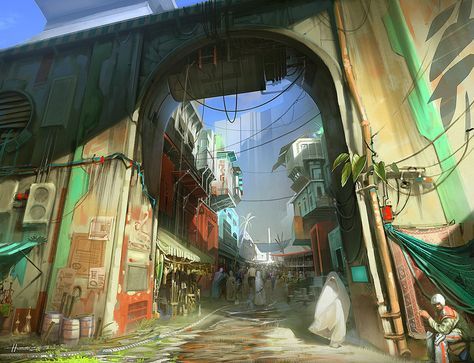 Alley Way, Bg Design, Ipoh, Scene Design, Wow Art, 판타지 아트, Environment Design, Environment Concept Art, Environmental Art