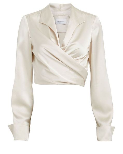 Mode Dope, Satin Wrap Blouse, Rock Chic, Mode Inspo, Looks Chic, Wrap Blouse, Significant Other, White Top, Look Fashion