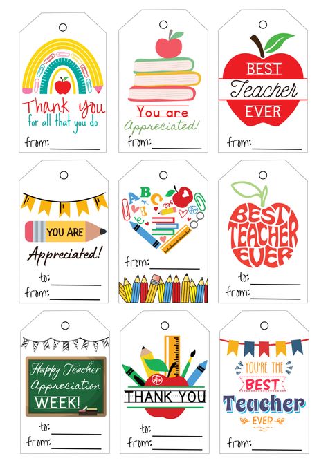 Cartonnage, New Year Teacher Gift Ideas, Teacher Tags Back To School, Teacher Printables Free Appreciation, Thank You Teacher Template, Teacher Appreciation Keychain Printable, Teacher Gifts Printables Free, Free Printable Tags For Teacher Gifts, Teacher Birthday Printable