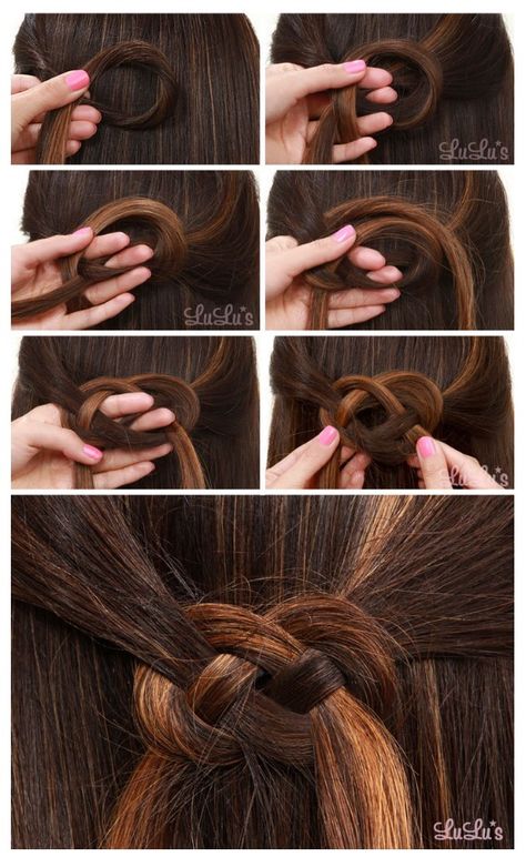 half up Celtic knot braid Hair Knot Tutorial, Hair Braid Diy, Knot Hair, Hair Knot, Diy Braids, Infinity Knot, Hair Tutorials Easy, Celtic Knots, Braid Tutorial