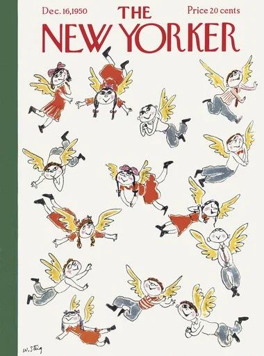 The New Yorker December, New Yorker December, William Steig, New Yorker Cover, The New Yorker Magazine, New Yorker Magazine, New Yorker Covers, Cover Artwork, Vintage Magazines