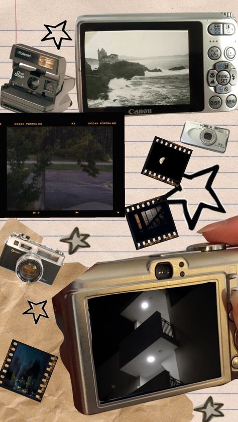 #collage #aesthetic #moodboard #vintage #camera #photo #photography Insta Photo Ideas Collage, Vintage Yearbook Aesthetic, Retro Camera Aesthetic, Collages Aesthetic Vintage, Yearbook Aesthetic, Camera Collage, Insta Backgrounds, Pubmat Ideas, Collage Of Photos