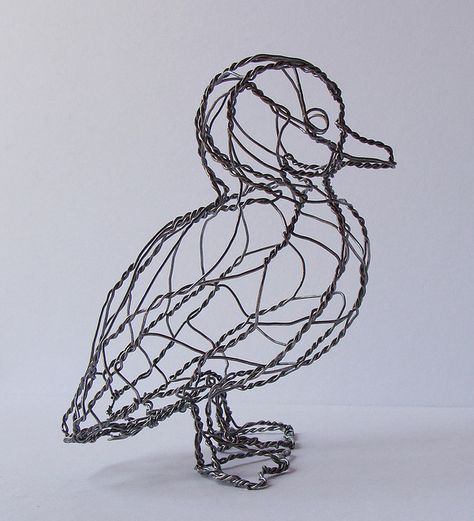 Cool Wire Sculpture Ideas, Wire Bird Sculpture, Wire Animals Sculpture Easy, Wire Animals Sculpture, Wire Sculpture Ideas, Wire Sculpture Easy, Metal Wire Crafts, 3d Wire Sculpture, Metal Wire Sculpture