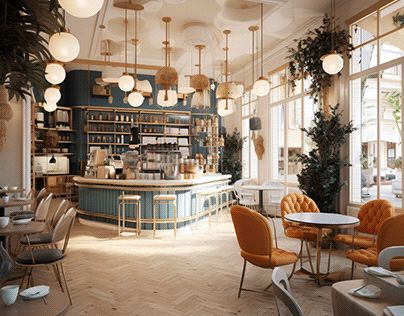 French Cafe Design, French Cafe Interior Design, French Cafe Aesthetic, Victorian Cafe, Modern Food Photography, French Cafe Decor, French Coffee Shop, Restaurant Floor Plan, Funky Food