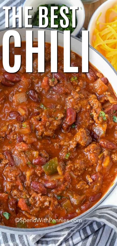 The Best Chili Recipe, Slow Cooker Chili Easy, Easy Homemade Chili, Homemade Chili Recipe, The Best Chili, Slow Cooker Chili Recipe, Best Chili, Best Chili Recipe, Chili Recipe Crockpot