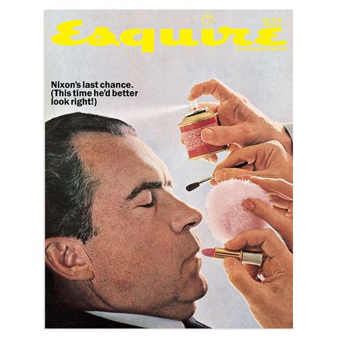 George Lois, Esquire Magazine Cover, Esquire Cover, Mens Fashion Magazine, Milton Glaser, New York School, Esquire Magazine, Richard Nixon, Magazine Cover Design