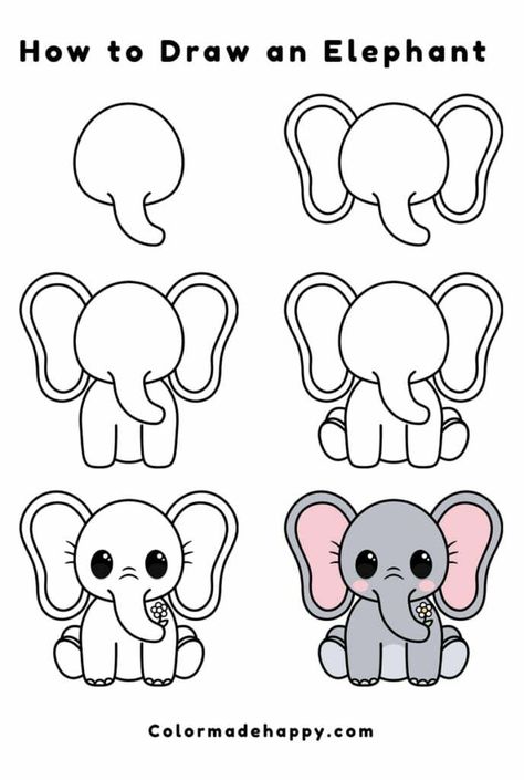 How to Draw an Elephant Drawing Elephant Drawing For Kids, Cartoon Elephant Drawing, Elephants Drawing, Elephant Videos, Elephant Video, Draw Elephant, Easy Elephant Drawing, Elephant Drawings, Elephants For Kids