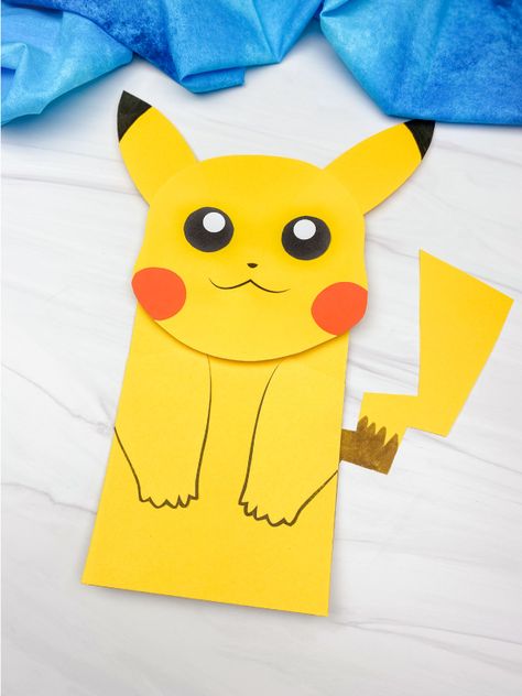 Paper Bag Puppets For Kids, Pokemon Go Crafts, Ninja Turtle Crafts, Preschool Creative Art, Bag Puppet, Diy Paper Bag, Turtle Crafts, Puppets For Kids, Paper Bag Crafts