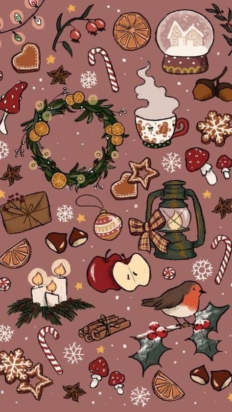 cute Christmas wallpaper: cozy patterns Helloween Wallpaper, Christmas Wallpaper Iphone Cute, Xmas Wallpaper, Cute Fall Wallpaper, Witchy Wallpaper, Christmas Phone Wallpaper, Cute Christmas Wallpaper, Halloween Wallpaper Iphone, Holiday Wallpaper