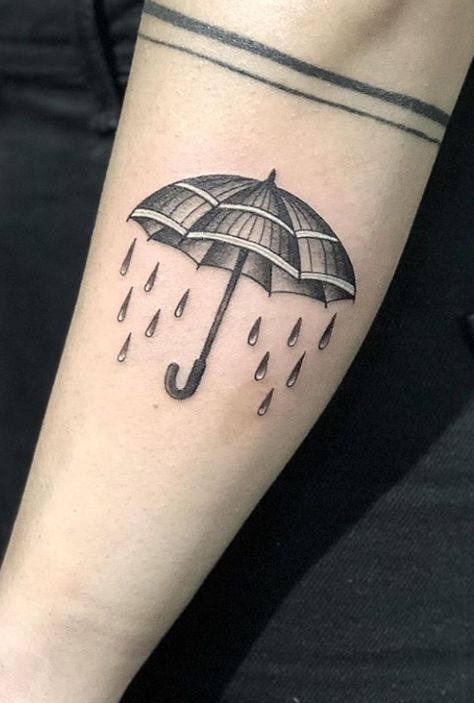 Rate This Umbrella Tattoo 1 to 100 #tattoo #tattoos #smalltattoos #amazingtattoo #beautifultattoos #watercolorTattoo #InspirationalTattoos #ArtTattoo #NeonTattoo #CoolTattoos #TattooDrawings #BodyArtTattoo #Tattoo Sketches #FootTattoos #CelestialTattoo Umbrella With Rain Tattoo, Upside Down Umbrella Tattoo, Umbrella Rain Tattoo, Umbrella Tattoos, Rain Tattoos, Rain Tattoo Ideas, Zipper Tattoo, Tattoos For Baby Boy, Rain Tattoo