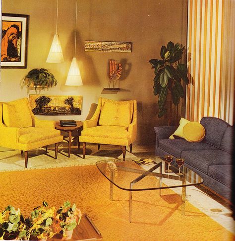 The World of Budget Decorating 1964. Edited by Jo Ann Francis and the editors of Maco Publishing 1970s Living Room, 1960s Living Room, 1950s Living Room, Mcm Living Room, 60s Home Decor, Sala Vintage, 60s Interior, Mcm Living, 70s Interior Design