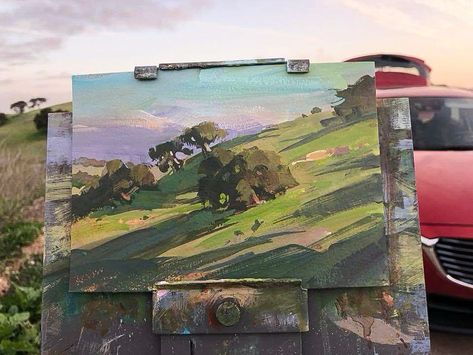 Mike Hernandez Class demo from Santa Ynez valley Mike Hernandez, Art Gouache, Illustration Board, Santa Ynez, Board Art, Gouache Art, Aesthetic Painting, Plein Air Paintings, Traditional Paintings