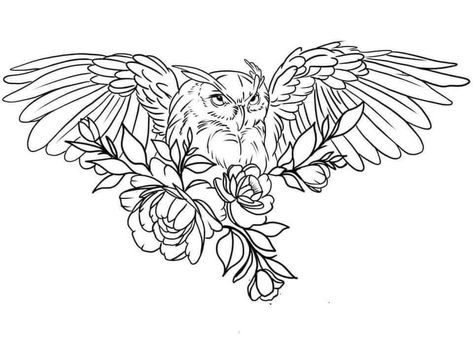 Owl Tattoo Chest, Darkside Tattoo, Octopus Tattoo Sleeve, Alas Tattoo, Bird Outline, Rose Drawing Tattoo, Angel Wings Art, Forearm Band Tattoos, Owl Tattoo Design