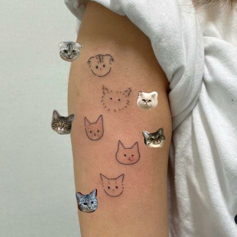 Acubi Tattoo, Small Cute Matching Tattoos, Tatoo Dog, Funky Tattoos, Cute Tats, Cute Little Tattoos, Poke Tattoo, Dream Tattoos, Little Tattoos