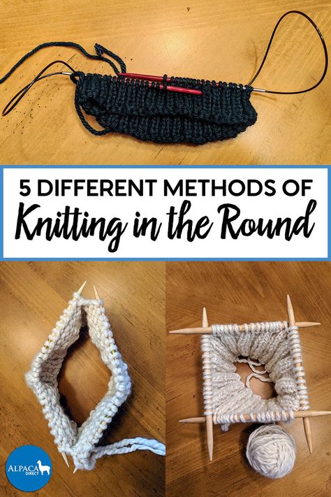 Knitting In The Round Projects, Knitting In Round, Knitting With Double Pointed Needles, Knitting A Hat In The Round, European Knitting Method, Dpn Knitting Patterns, Knitting With Circular Needles, Knitting Circular Needles, How To Knit With Circular Needles