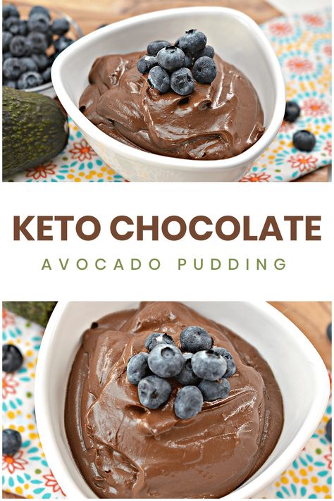 Be sure to CLICK the photo for FULL recipe! Keto chocolate pudding is a creamy, decadent treat for anyone watching carbs or sugar. #ketodesserts #ketorecipes #lowcarb #sugarfree #ketochocolate #lowcarbrecipes #lowcarbdesserts Keto Chocolate Pudding, Chocolate Avocado Pudding, Keto Pudding, Avocado Dessert, Avocado Chocolate Pudding, Avocado Pudding, Chocolate Pudding Recipes, Two Is Better Than One, Chocolate Avocado