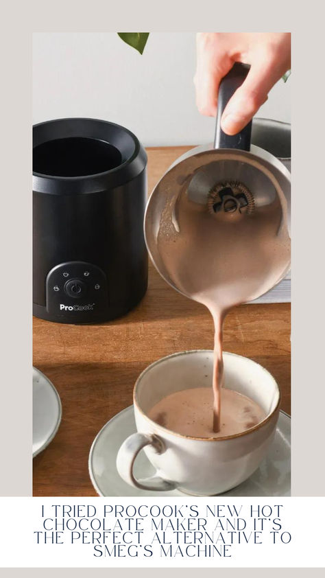 ProCook is one brand joining in on the hot chocolate fun with its hot chocolate maker that also doubles up as a milk frother. Selling for £69, this is the great dupe for Smeg's £180 best milk frother and hot chocolate maker. Hot Chocolate Machine, Milk Steamer, Hot Chocolate Maker, Chocolate Maker, Stylish Sweaters, Milk Frother, It's Hot, Winter Essentials, Soft Blankets