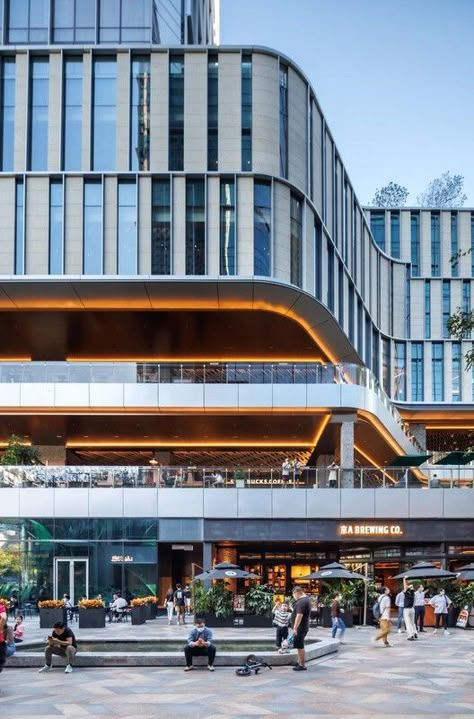 MIXC SUNGANG Commercial and Residential Building / 10 Design | ArchDaily Commercial And Residential Building, Commercial Facade, Mixed Use Building, Mall Facade, Shopping Mall Design, Plaza Design, Hotel Facade, Retail Facade, Commercial Design Exterior