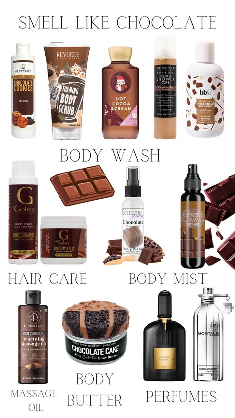 Cocoa Scented Products, Chocolate Skincare Products, Chocolate Scented Shower Routine, Chocolate Smelling Perfume, Perfumes That Smell Like Cocoa Butter, Chocolate Shower Routine, Chocolate Scented Products, Chocolate Body Care, Chocolate Smelling Products