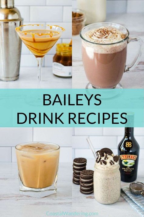 The classic Baileys Irish Cream liqueur is one of the most versatile ingredients to have for fun cocktails. Learn how to make Baileys Irish Cream cocktails with these easy recipes - including deliciously creamy cold, hot and frozen drinks. Irish Cream Recipe Drinks, Irish Cream Cocktails, Baileys Irish Cream Cocktails, Baileys Irish Cream Drinks, Baileys Drinks Cocktails, Baileys Frozen, Baileys Recipes Drinks, Irish Cream Drinks, Cream Cocktails