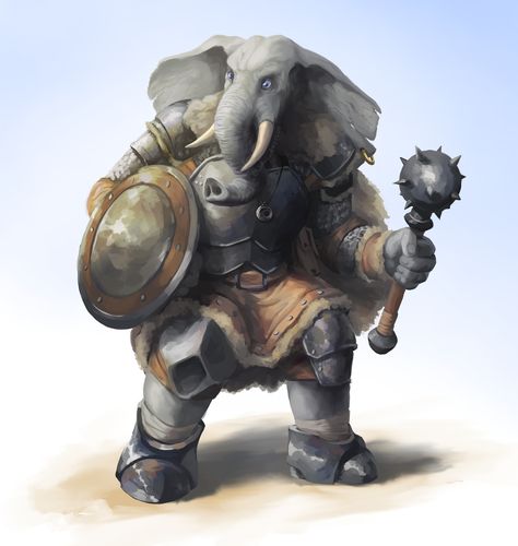 Loxodon Cleric, Dnd Table, Dungeons And Dragons Races, D D Races, Dnd Crafts, Dnd Races, Steven Universe Fanart, Mythology Art, Fantasy Rpg