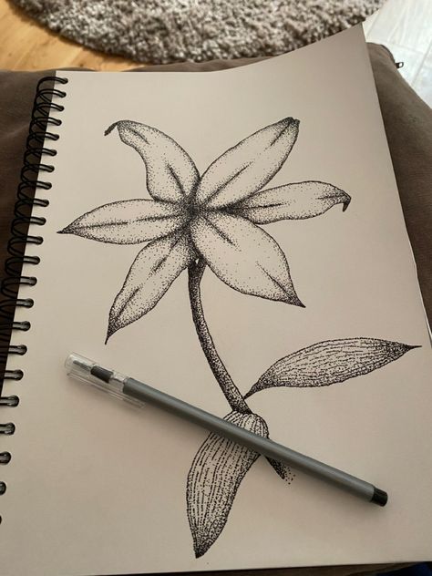 #stippling #stipplingart #stipplingartwork #flowerdrawing #flowertattoo #handdrawn Gambar Pointilism Simple, Stippling Art Ideas Easy, Simple Stippling Drawing Easy, Pointillism Easy, Stippling Art Easy, Flower Stippling, Pointilism Art Ideas Easy, Pointilism Flowers Art, Simple Stippling Drawing