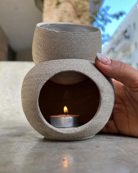 Ceramic Oil Diffuser, Ceramic Diffuser, Candle Burner, Jasmine Oil, Arab World, Functional Pottery, Artisan Gift, Ceramic Candle, Candle Diffuser