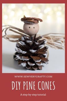 Pine Cone Christmas Ornaments, Cone Angel, Pinecone Ideas, Creative Gift Wrapping Ideas, Pinecone Crafts Christmas, Pine Cone Christmas, Pine Cone Christmas Tree, Christmas Pine Cones, Pinecone Crafts